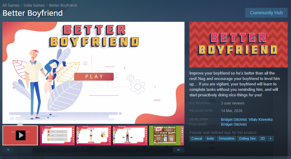 Better Boyfriend – 2D PC game