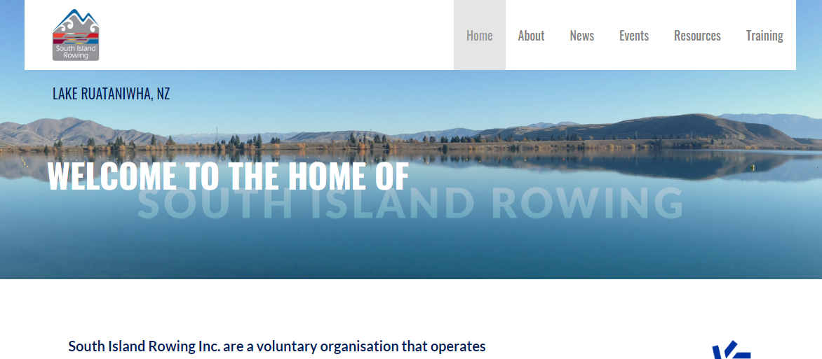 home page of the SI Rowing website